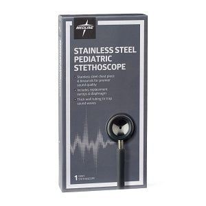 Medline Elite Stainless Steel Stethoscopes - Elite Pediatric Stainless Steel Stethoscope, Gray - MDS92200