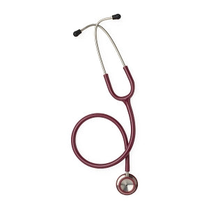 Medline Elite Stainless Steel Stethoscope - Elite Adult Stainless Steel Stethoscope, Burgundy - MDS92280