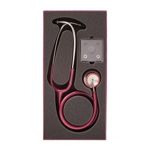 Medline Elite Stainless Steel Stethoscope - Elite Adult Stainless Steel Stethoscope, Burgundy - MDS92280