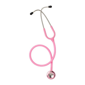 Medline Elite Stainless Steel Stethoscope - Elite Adult Stainless Steel Stethoscope, Pink - MDS92290