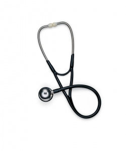 Medline Elite Cardiology Stainless Steel Stethoscope - Elite Cardiology Stainless Steel Stethoscope, Black - MDS92500