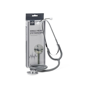 Medline Single-Head Stethoscope - Single-Head Stethoscope, Gray - MDS926102