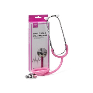 Medline Single-Head Stethoscope - Single-Head Stethoscope, Pink - MDS926109