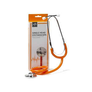 Medline Single-Head Stethoscope - Single-Head Stethoscope, Orange - MDS926110