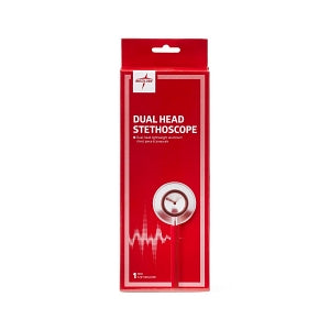 Medline Dual-Head Stethoscopes - Dual-Head Stethoscope, Red - MDS926206CS