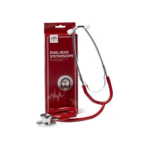 Medline Dual-Head Stethoscopes - Dual-Head Stethoscope, Red - MDS926206