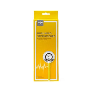 Medline Dual-Head Stethoscopes - Dual-Head Stethoscope, Yellow - MDS926208