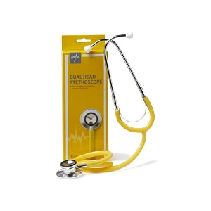 Medline Dual-Head Stethoscopes - Dual-Head Stethoscope, Yellow - MDS926208