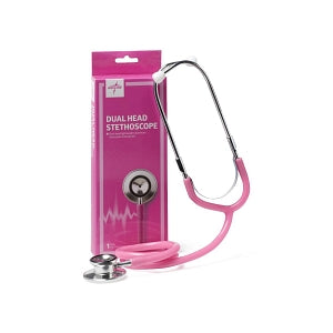 Medline Dual-Head Stethoscopes - Dual-Head Stethoscope, Pink - MDS926209