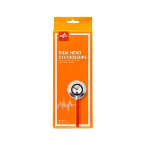 Medline Dual-Head Stethoscopes - Dual-Head Stethoscope, Orange - MDS926210