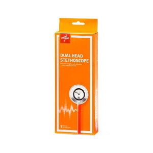 Medline Dual-Head Stethoscopes - Dual-Head Stethoscope, Orange - MDS926210