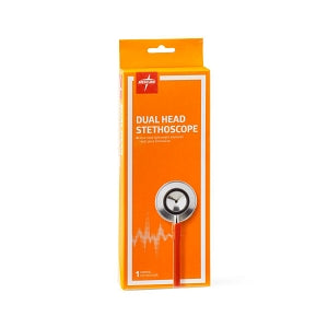 Medline Dual-Head Stethoscopes - Dual-Head Stethoscope, Orange - MDS926210