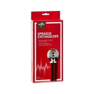 Medline Sprague Rappaport Stethoscopes - Sprague Rappaport Stethoscope, Red - MDS926306CS