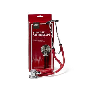 Medline Sprague Rappaport Stethoscopes - Sprague Rappaport Stethoscope, Red - MDS926306