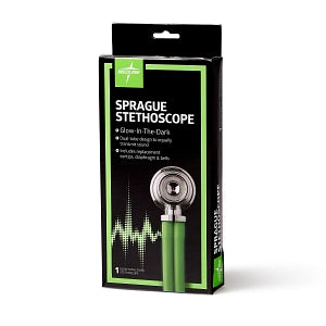 Medline Glow-in-the-Dark Dual-Head Stethoscopes - Glow-in-the-Dark Sprague Rappaport Stethoscope - MDS9263GLOW