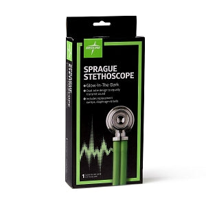 Medline Glow-in-the-Dark Dual-Head Stethoscopes - Glow-in-the-Dark Sprague Rappaport Stethoscope - MDS9263GLOW