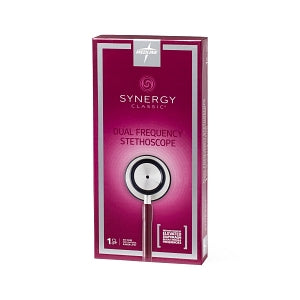 Medline Synergy Dual-Frequency Stethoscopes - Synergy Dual-Frequency Stethoscope, Burgundy - MDS926504