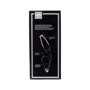 Medline Synergy Cardiology Dual Frequency Stethoscope - Synergy Cardiology Stethoscope, Black - MDS926801