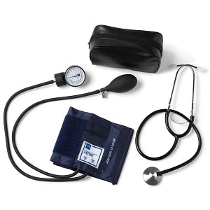 Medline Home Blood Pressure Kits - Handheld Aneroid Blood Pressure Monitor with D-Ring Cuff and Separate Single-Head Stethoscope - MDS9300