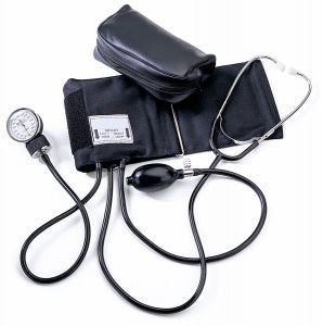 Medline Home Blood Pressure Kits - Handheld Aneroid Blood Pressure Monitor with D-Ring Cuff and Attached Stethoscope - MDS9301