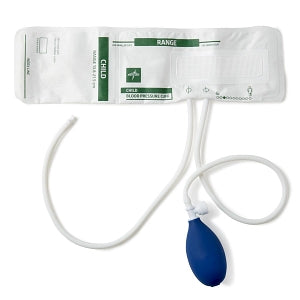 Medline Soft Cloth 2-Tube Cuff with Bulb and Valve - Disposable Soft Cloth Double-Tube Blood Pressure Cuff with Bulb and Valve, Slip Luer, Child - MDS9731