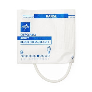 Medline Single-Tube Blood Pressure Cuffs with Slip Luer Connector - Disposable Single-Tube Blood Pressure Cuff with Slip Luer Connector, Adult - MDS9913SL