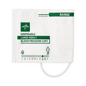 Medline Single-Tube Blood Pressure Cuffs with Marquette Connector - Disposable Single-Tube Blood Pressure Cuff with Marquette Connector, Large Adult - MDS9914MQ