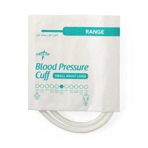 Medline Double-Tube Blood Pressure Cuffs with Screw Connector - Disposable 2-Tube Blood Pressure Cuff with Screw Connector, Small Adult Long - MDS9922DML