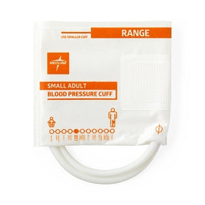 Medline Double-Tube Blood Pressure Cuffs with Screw Connector - Disposable 2-Tube Blood Pressure Cuff with Screw Connector, Small Adult - MDS9922DM