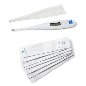 Medline 30-Second Oral Digital Stick Thermometer - 30-Second Oral Digital Stick Thermometer with Fahrenheit / Celsius with 20 Sheaths - MDS9928