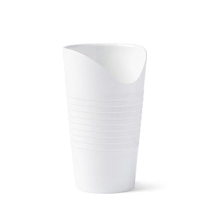 Medline Nosey Cup Adaptive Drinking Cups - Nosey Cup, White, 8 oz. - MDSANOSCUP8