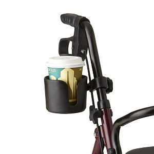 Medline Cup and Cane Holders for Rollators - Cup and Cane Holder Combo Pack for Walkers - MDSCUPCANEHW