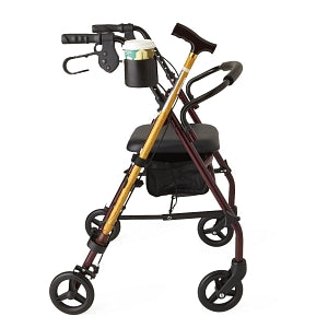 Medline Cup and Cane Holders for Rollators - Cup and Cane Holder Combo Pack for Walkers - MDSCUPCANEHW