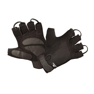 Safariland, LLC Wheelchair Glove with LiquiCell - GLOVE, LIQUICELL, SHR STOP, HLF FNGR, S, BLCK - 1010595