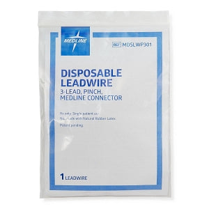 Medline Disposable ECG Leadwires - LEADWIRE, DISP, 3-LEAD, PINCH, STANDARD - MDSLWP301