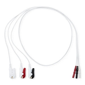 Medline Disposable ECG Leadwires - LEADWIRE, DISP, 3-LEAD, PINCH, DIN - MDSLWP307