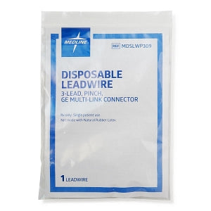 Medline Disposable ECG Leadwires - LEADWIRE, DISP, 3-LEAD, PINCH, GE MULTI - MDSLWP309