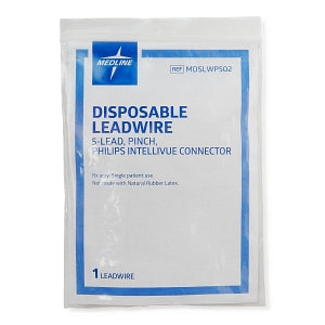 Medline Disposable ECG Leadwires - LEADWIRE, DISP, 5-LEAD, PINCH, PHIL INTE - MDSLWP502