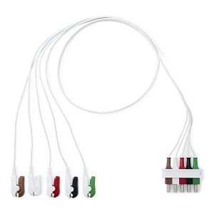 Medline Disposable ECG Leadwires - LEADWIRE, DISP, 5-LEAD, PINCH, PHIL TPIN - MDSLWP504