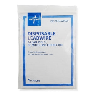 Medline Disposable ECG Leadwires - LEADWIRE, DISP, 5-LEAD, PINCH, GE MULTI - MDSLWP509