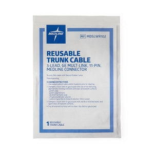 Medline Reusable ECG Trunk Cables - LEADWIRE, CABLE, REUS, 3-LEAD, GE - MDSLWR102