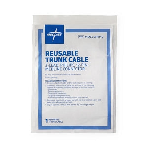 Medline Reusable ECG Trunk Cables - LEADWIRE, CABLE, REUS, 3-LEAD, PHILIPS - MDSLWR110