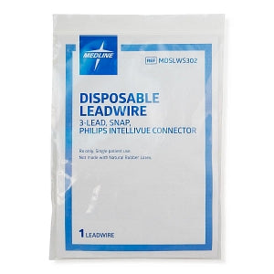 Medline Disposable ECG Leadwires - LEADWIRE, DISP, 3-LEAD, SNAP, PHIL INTEL - MDSLWS302