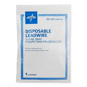 Medline Disposable ECG Leadwires - LEADWIRE, DISP, 3-LEAD, SNAP, PHIL TPIN - MDSLWS304