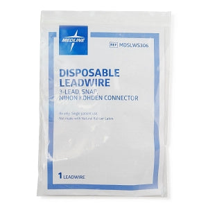 Medline Disposable ECG Leadwires - LEADWIRE, DISP, 3-LEAD, SNAP, NIHON KOH - MDSLWS306