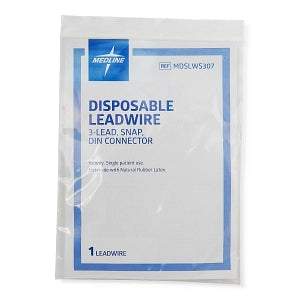 Medline Disposable ECG Leadwires - LEADWIRE, DISP, 3-LEAD, SNAP, DIN - MDSLWS307