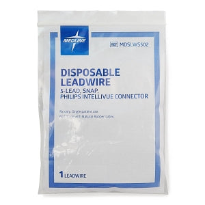 Medline Disposable ECG Leadwires - LEADWIRE, DISP, 5-LEAD, SNAP, PHIL INTEL - MDSLWS502