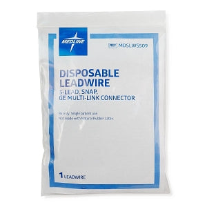 Medline Disposable ECG Leadwires - LEADWIRE, DISP, 5-LEAD, SNAP, GE MULTI - MDSLWS509