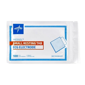 Medline MedGel EKG Resting Tab Electrodes - ECG Resting Tab Electrodes, Size S - MDSM616101