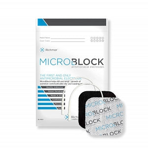 Rich-Mar MicroBlock Antimicrobial Cloth Electrodes - MicroBlock Antimicrobial Cloth Electrodes, 2" x 2" Square - 400-877-MIC